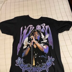 Juice Wrld 999 Club Graphic Tee Purple And Black